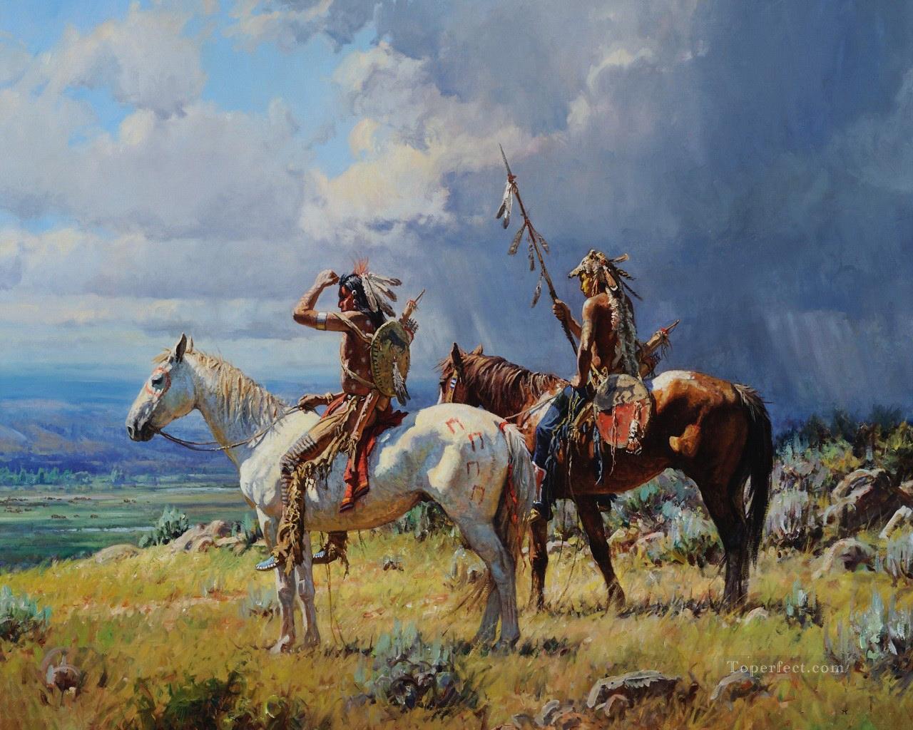 Indiens d’Amérique occidentale 30 Peintures à l'huile